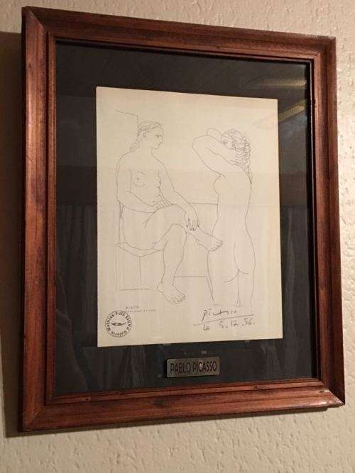 Original PICASSO autographed gallery print  - signed by Picasso in pencil in 1956 - LAST ONE